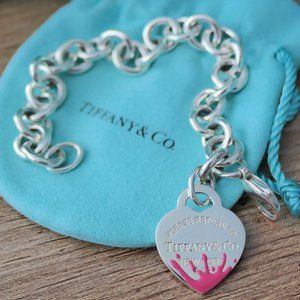 Tiffany & Co. Color Splash Heart Tag Bracelet